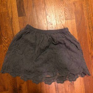 ABERCROMBIE KIDS Girls' NEW Gray Floral Skirt
